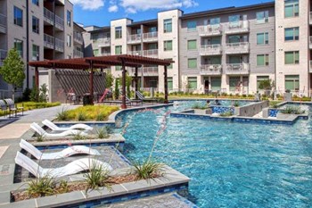 resort style pool lounge and cabana