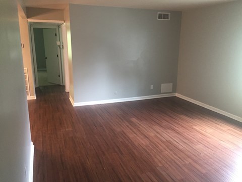 Living room at Penn Park Apartments in Meridian-Kessler neighborhood.