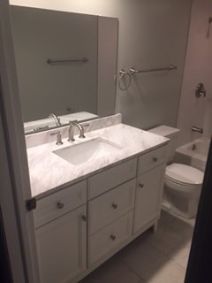 Bathroom at Penn Park Apartments in Meridian-Kessler neighborhood.