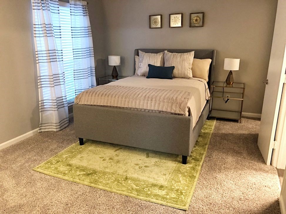 Bedroom With Expansive Windows at The Summit at Avent Ferry, Raleigh, NC