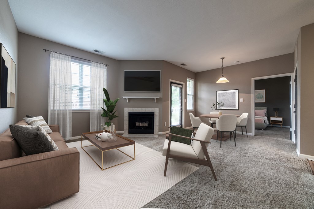 Large windows in apartment at The Reserve at Williams Glen, 2201 Williams Glen Blvd, 46077