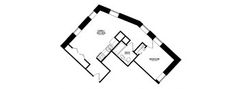 1 Bedroom B 1 Bath Floor Plan at The Argyle on Mass Ave, Indiana, 46202