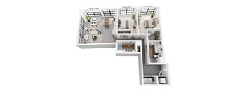 The Vertree – 1,241 sq ft 2-bedroom 2-bath loft Cole Motor Indianapolis | near Eli Lilly, Mass Ave
