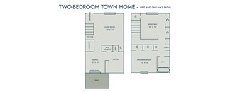 Two bedroom town home at Somerset Apartments, Marion, 46952
