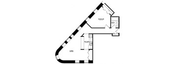 1 Bedroom L 1 Bath Floor Plan at The Argyle on Mass Ave, Indiana, 46202