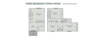 Three bedroom town home at Somerset Apartments, Marion