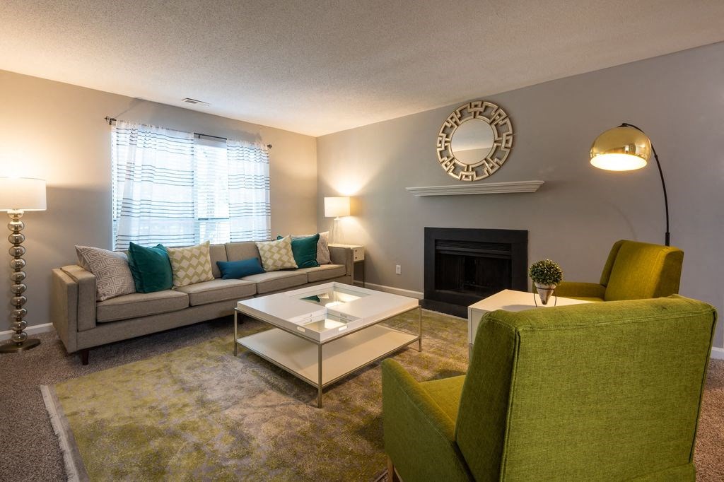 Modern Living Room at The Summit at Avent Ferry, Raleigh, North Carolina