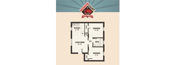 Monon Court - 2 Bedrooms Floor Plan at Monon Living, Indianapolis, IN