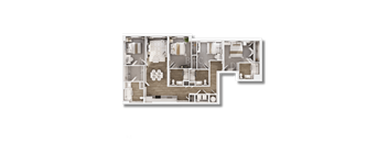 A floor plan of a house with labeled rooms.