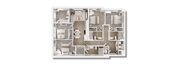 A detailed floor plan of a house layout.