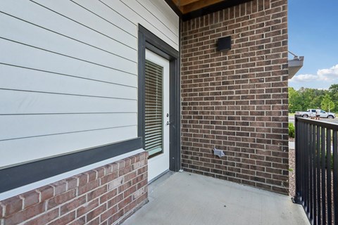 Apartment patio entrance  at Montage West Lafayette  Apartments, West Lafayette, IN