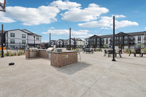 Outdoor grilling  at Montage West Lafayette Apartments, West Lafayette