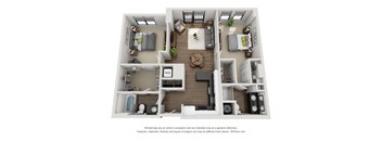 Unit 2B Floor Plan at Aertson Midtown, Nashville, 37203