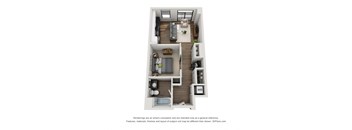 Unit S2 Floor Plan at Aertson Midtown, Nashville, 37203
