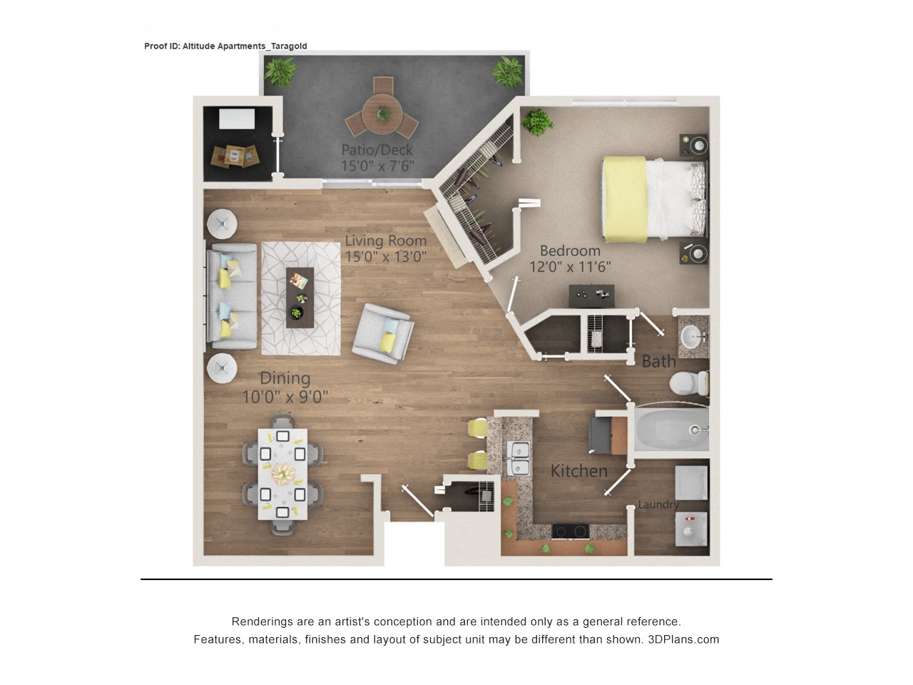 Taragold Floor Plan The Altitude Blue Ash, Blue Ash, OH