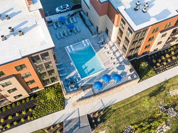 Aerial vie of pool Aerial vie of pool at The Approach at Summit Park, 10250 Gateway Place, 45242 - Photo Gallery 3