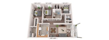 a floor plan of a 1 bedroom apartment at the crossings at white marsh apartments, transparent p
