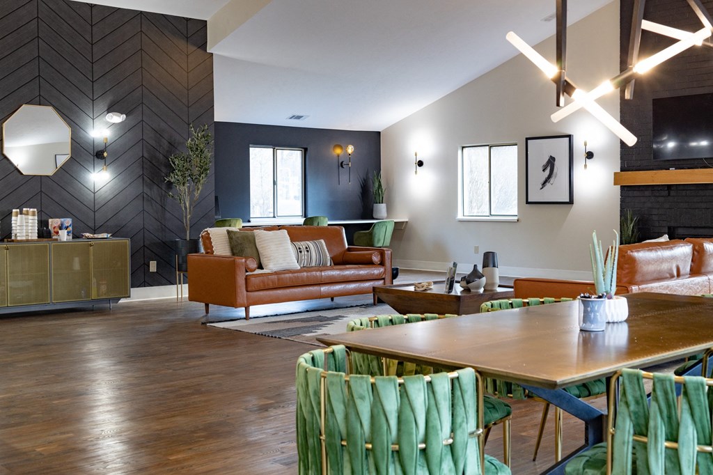 Large Interactive Clubhouse at Bradford Ridge Apartments, Bloomington, IN