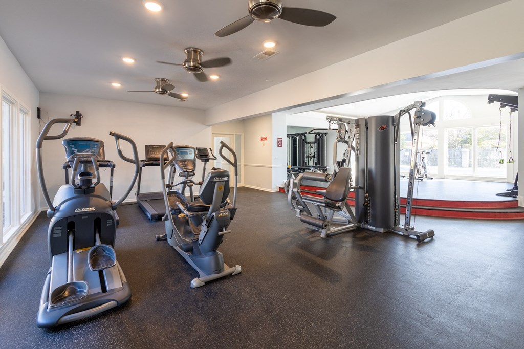 the gym with cardio equipment at 1861 muleshoe road