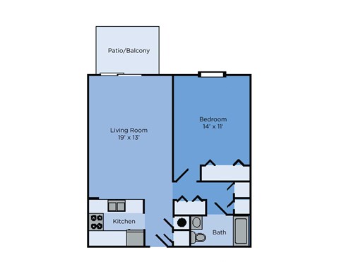 a floor plan of a two bedroom apartment