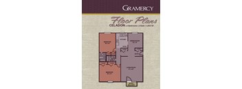 2 Bedroom 2 Bath Floor Plan at Gramercy, Carmel