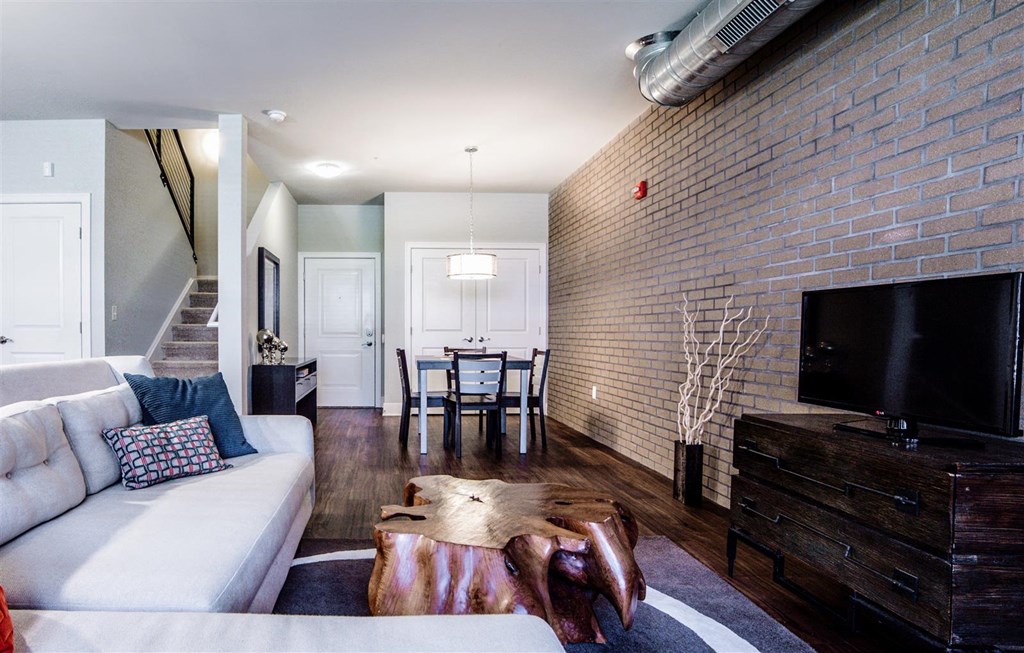 Living Room With Television at CityWay, Indianapolis, 46204