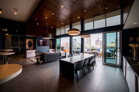 Clubroom With Smart Tv And Ample Of Sitting Area at CityWay, Indianapolis, IN