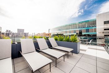 Rooftop Deck With Plenty Of Space To Lounge And Entertain at The Congress at Library Square, Indianapolis, IN, 46204