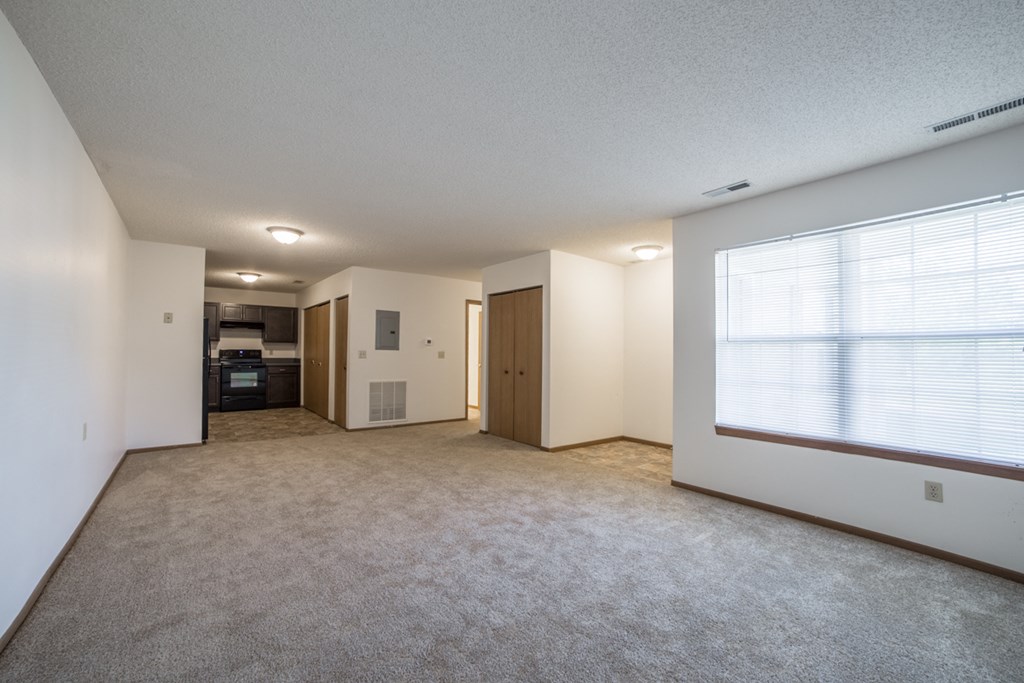 large living area in apartment 