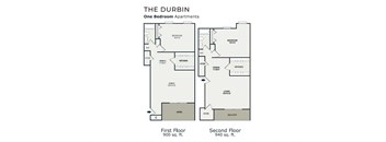 Durbin Floor Plan at Governor Square Apartments, Carmel, IN, 46032