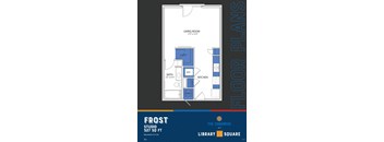 New Frost floor plan at The Congress at Library Square Apartments, IN, 46204, 527 Sq.Ft.