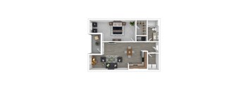 Harlan Floor Plan at Gathyr Apartments, Indianapolis