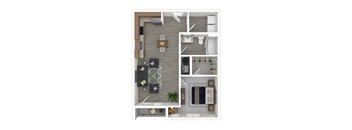 Georgia Floor Plan at Gathyr Apartments, Indianapolis, Indiana