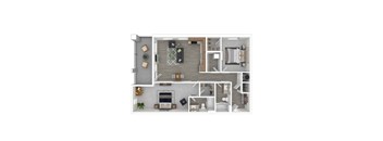 Sturm Floor Plan at Gathyr Apartments, Indiana, 46202