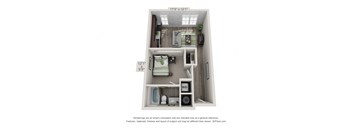 DA2 Floor Plan at The Foundry, South Bend, IN