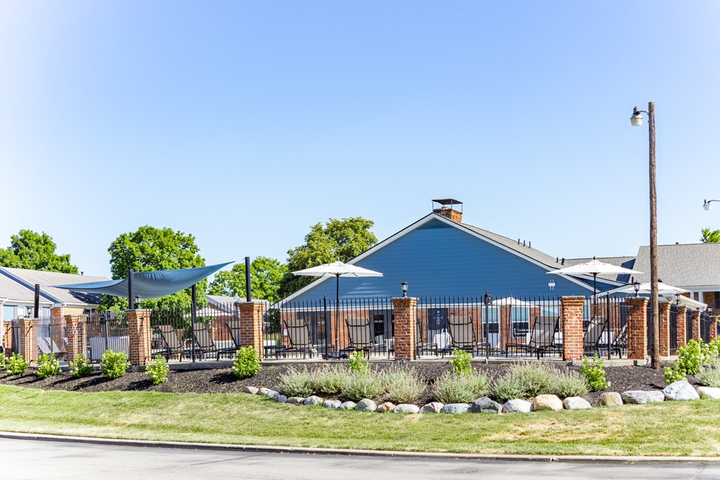 Poolside Relaxing Area at Governor Square Apartments, Carmel, Indiana