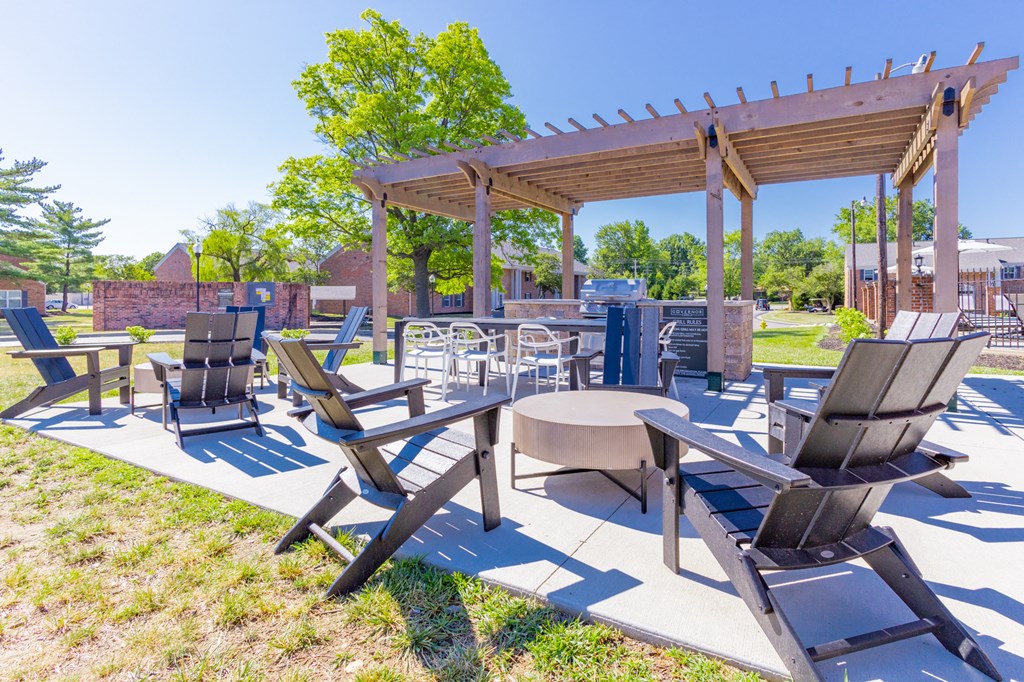 Outdoor Grill With Intimate Seating Area at Governor Square Apartments, Carmel, IN
