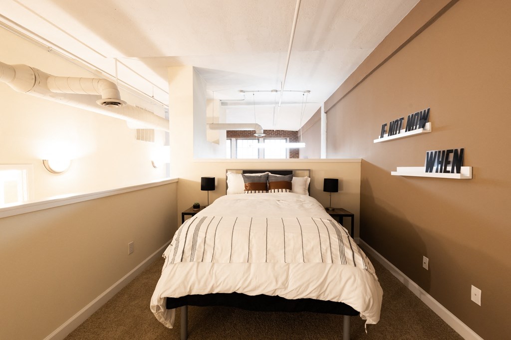Cozy Bedroom at Harness Factory Lofts and Apartments, Indiana, 46204