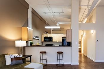 Gourmet Kitchens With Islands at Harness Factory Lofts and Apartments, Indianapolis, IN