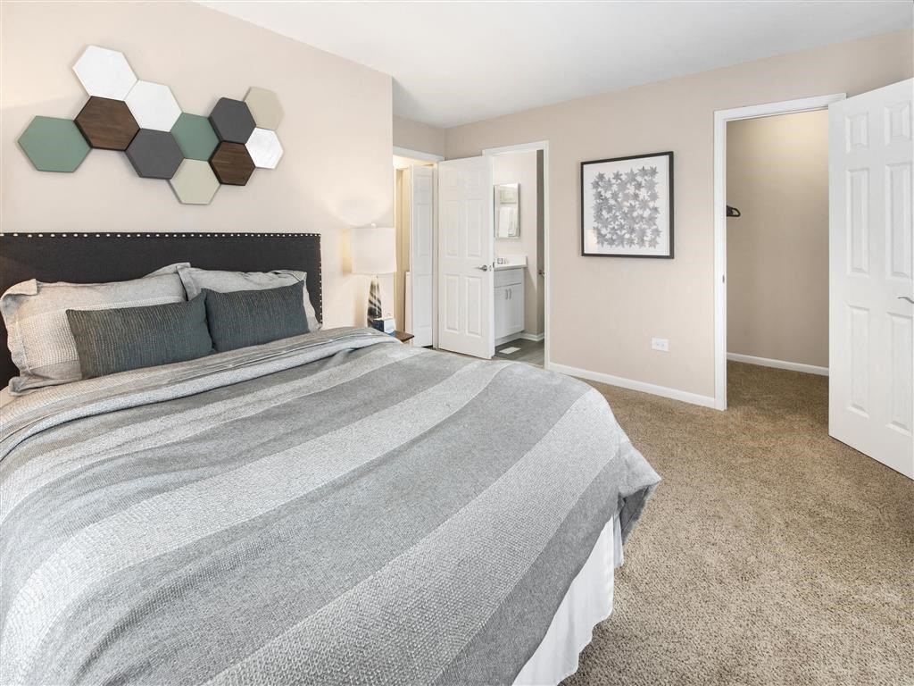 Attached closet in bedroom at The Winds at Poplar Creek, Schaumburg, IL