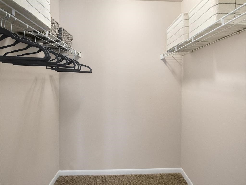 Built in shelving in closet at The Winds at Poplar Creek, Schaumburg, Illinois