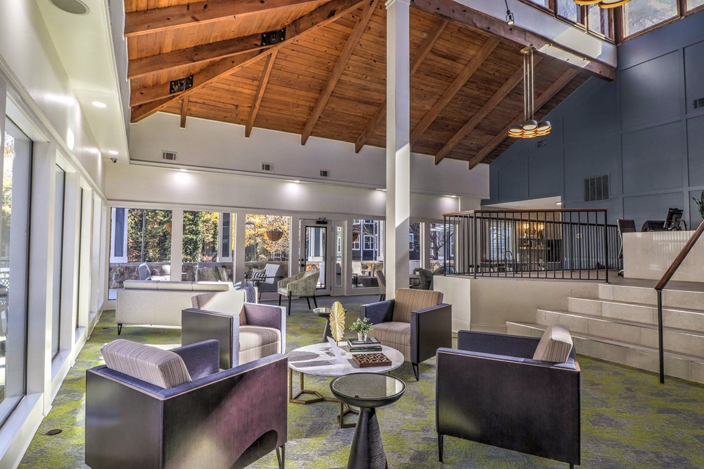 Well lighted lobby at Rosemont Vinings Ridge Apartments, 3200 Post Woods Dr. NW, 30339