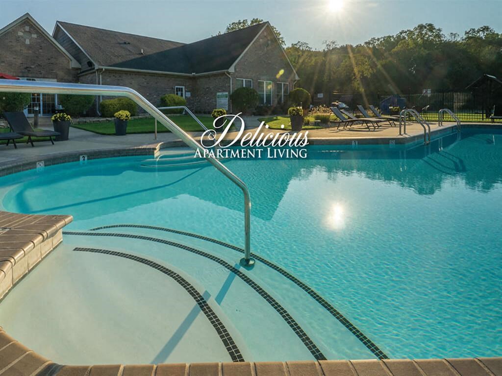 Blue Cool Swimming Pool at Heritage Trail Apartments, Indiana