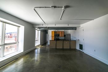 Living Room Interior at Janus Lofts, Managed by Buckingham Urban Living, Indianapolis, IN