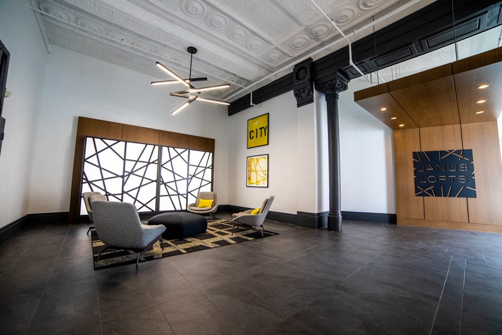 Lobby Lounge  at Janus Lofts, Managed by Buckingham Urban Living, Indianapolis, Indiana