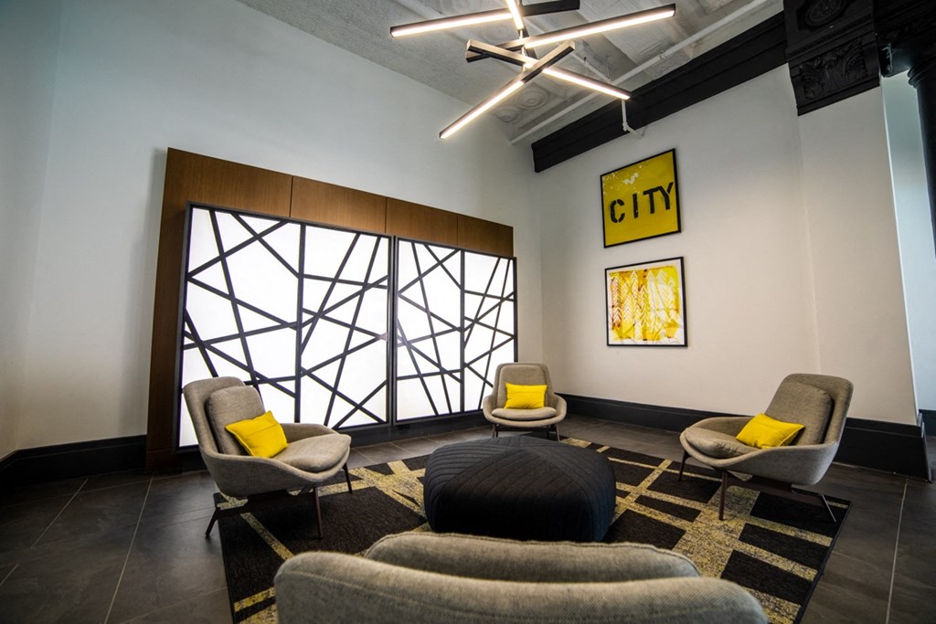 Social Lounge Area at Janus Lofts, Managed by Buckingham Urban Living, Indianapolis, 46225