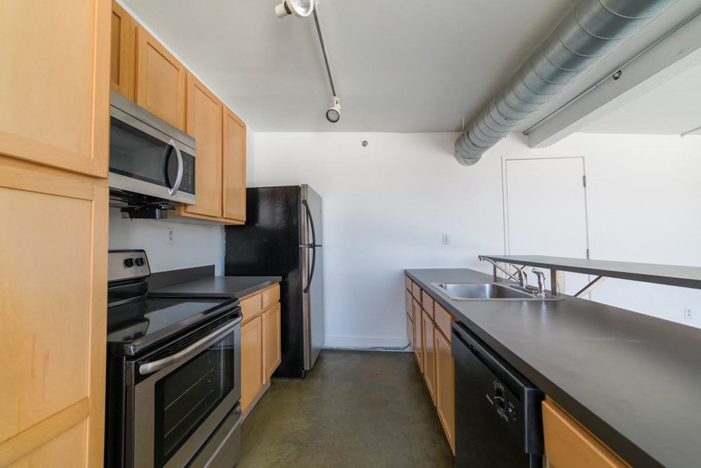 Remodeled Kitchen Remodeled Kitchen at Janus Lofts, Managed by Buckingham Urban Living, Indianapolis, IN, 46225