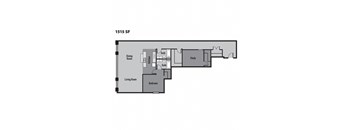 Two Bedroom Floor Plan at Janus Lofts, Indiana
