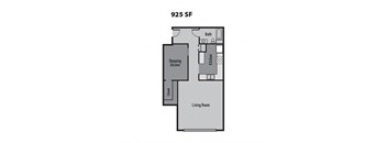 Studio D Floor Plan at Janus Lofts, Indianapolis, 46225