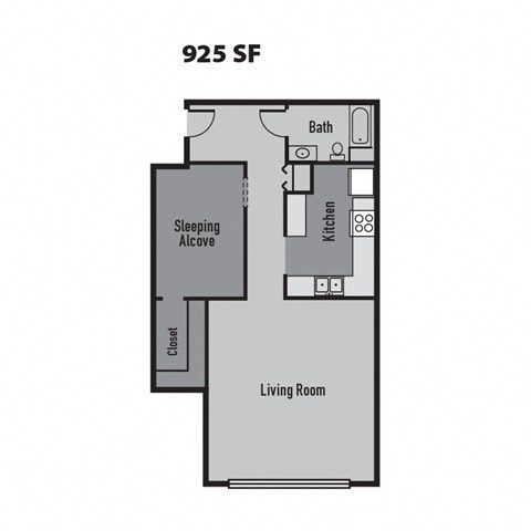 Studio D Floor Plan at Janus Lofts, Indianapolis, 46225